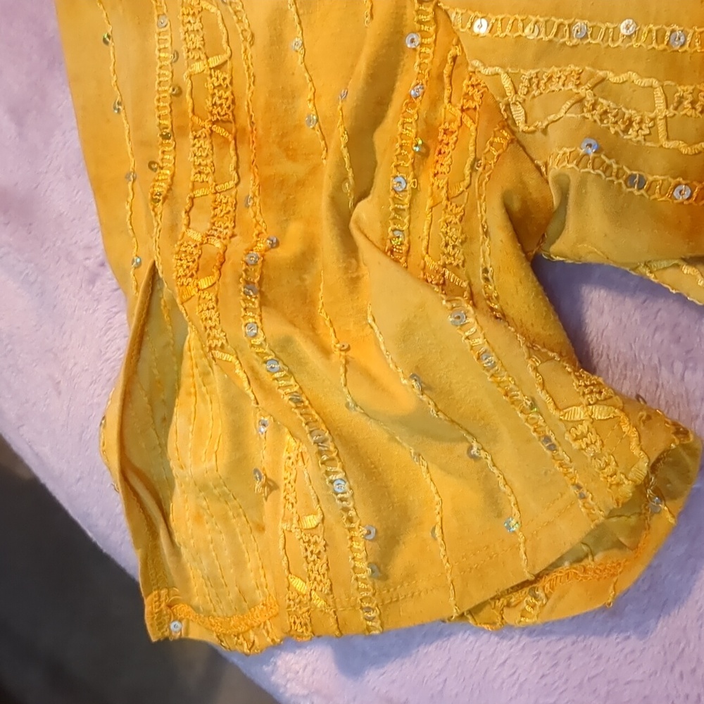 Sami & Jo Yellow Embellished Blouse - Picture 3 of 4
